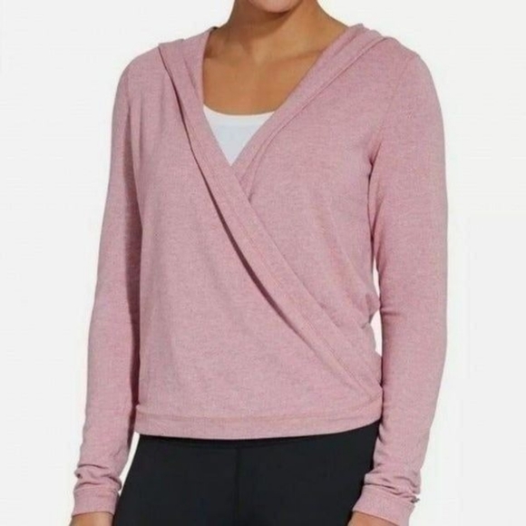 CALIA by Carrie Underwood Tops - CALIA by Carrie Underwood Light Pink Wrap Hoodie